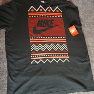 Nike XXL Black Tribal Aztec Graphic Tee NWT | Regular Fit